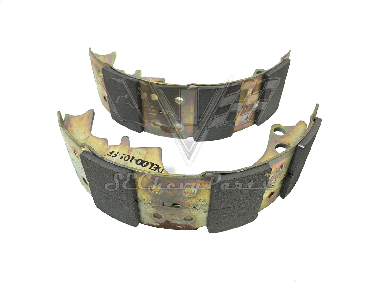 1964-1967 Chevy Chevelle Camaro Rear Drum Brake Shoes Metallic Lining 3845291